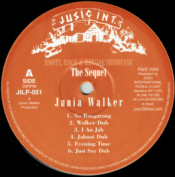 Junia Walker - Roots, Rock & Reggae Showcase - The Sequel | Jusic International (JILP-051) - 3