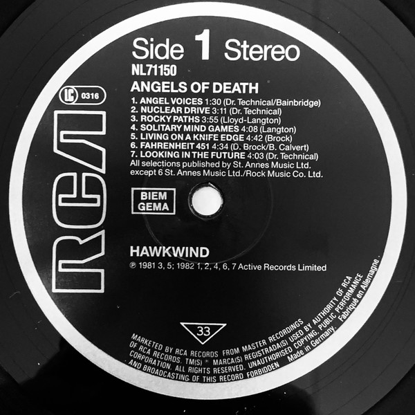 Hawkwind - Angels Of Death | RCA (NL 71150) - 3 Hawkwind - Angels Of Death | RCA (NL 71150) - 3