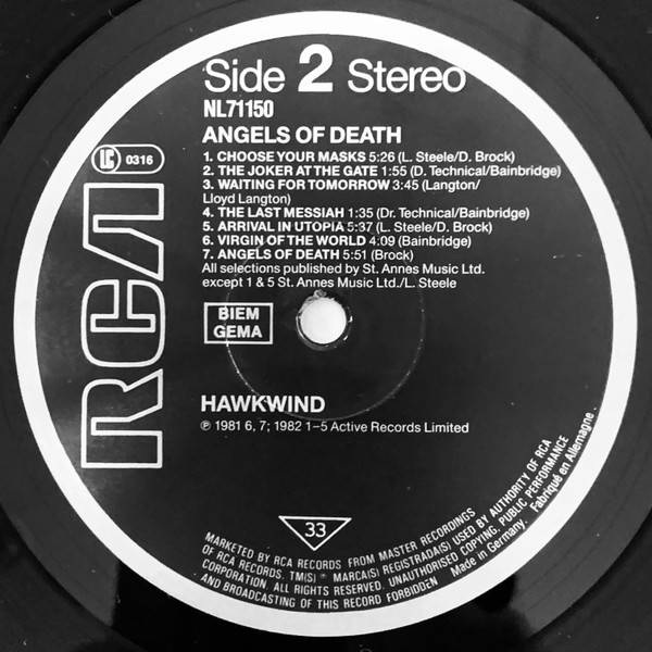 Hawkwind - Angels Of Death | RCA (NL 71150) - 4 Hawkwind - Angels Of Death | RCA (NL 71150) - 4