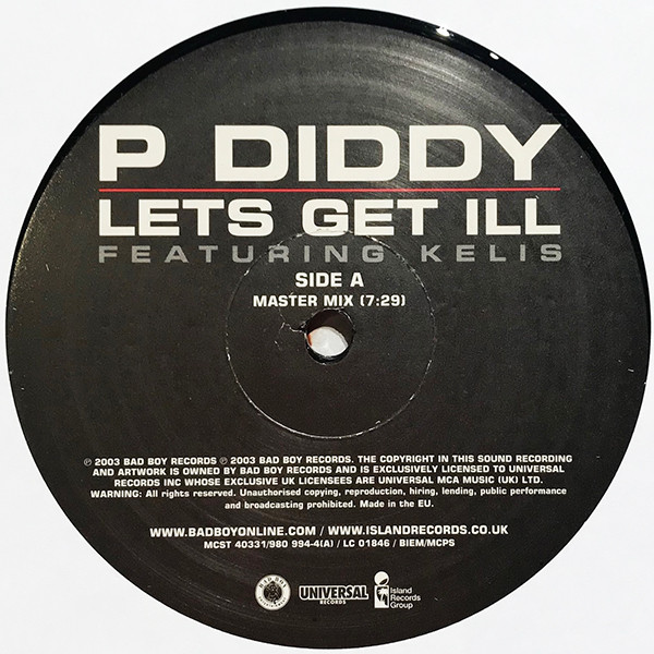 P. Diddy Featuring Kelis - Let's Get Ill | MCA Records (MCST 40331) - 3