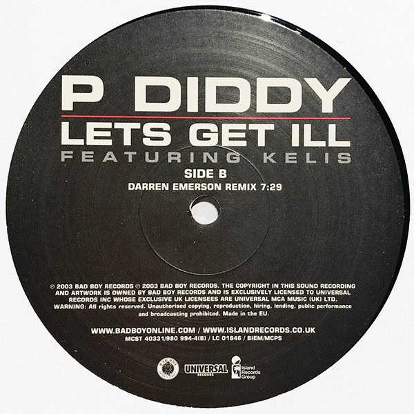 P. Diddy Featuring Kelis - Let's Get Ill | MCA Records (MCST 40331) - 4