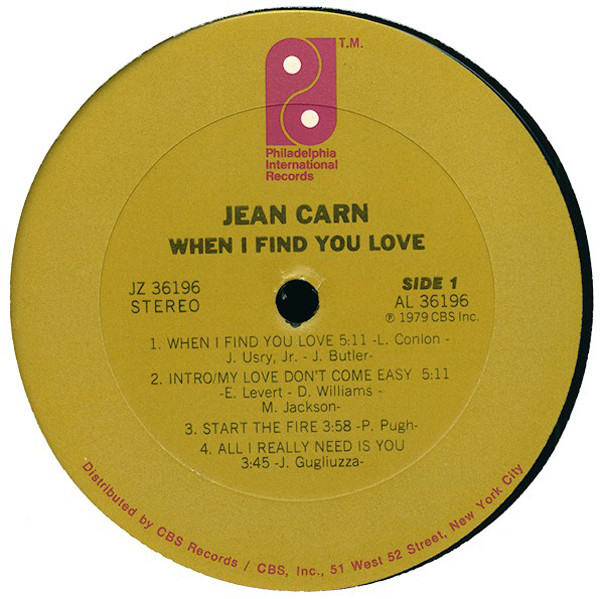 Jean Carn - When I Find You Love | Philadelphia International Records (JZ 36196) - 4