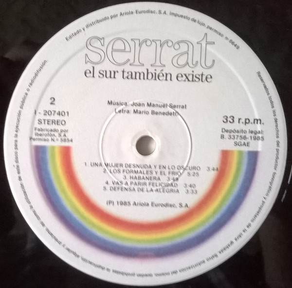 Joan Manuel Serrat - El Sur También Existe | Ariola (I-207401) - 4 Joan Manuel Serrat - El Sur También Existe | Ariola (I-207401) - 4