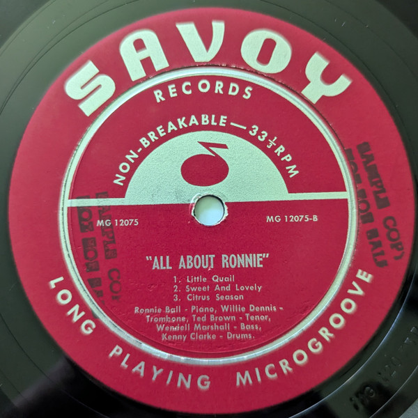 Ronnie Ball - All About Ronnie | Savoy Records (MG 12075) - 4