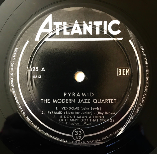 The Modern Jazz Quartet - Pyramid | Atlantic (1325) - 3