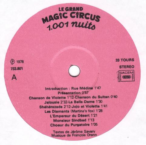 Le Grand Magic Circus - 1.001 Nuits | Not On Label (Le Grand Magic Circus Self-released) (733 801) - 3