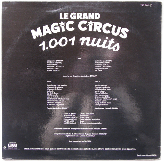 Le Grand Magic Circus - 1.001 Nuits | Not On Label (Le Grand Magic Circus Self-released) (733 801) - 2