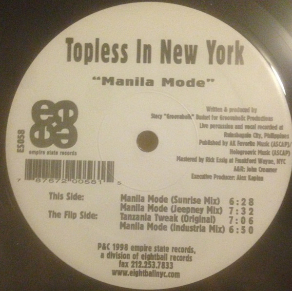 Topless In New York - Manila Mode | Empire State Records (es058) - main