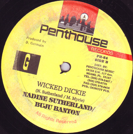 Buju Banton / Nadine Sutherland & Buju Banton - Dickie Remix / Wicked Dickie | Penthouse Records (PH-84) - 2