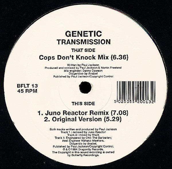 Genetic - Transmission | Dragonfly Records (BFLT 13) - main Genetic - Transmission | Dragonfly Records (BFLT 13) - main