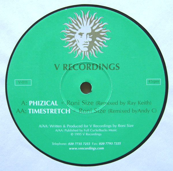 Roni Size - Phizical / Timestretch (Remixes) | V Recordings (V-011) - 3
