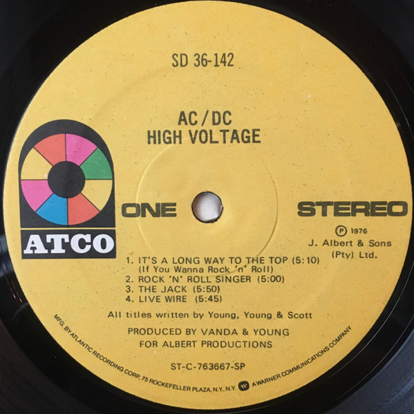 AC/DC - High Voltage [Vinyl] | ATCO Records (SD 36-142) - 3