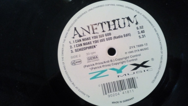 Anethum - Silence Is A Rhythm Too / I Can Make You See God | ZYX Music (ZYX 7888-12) - 2