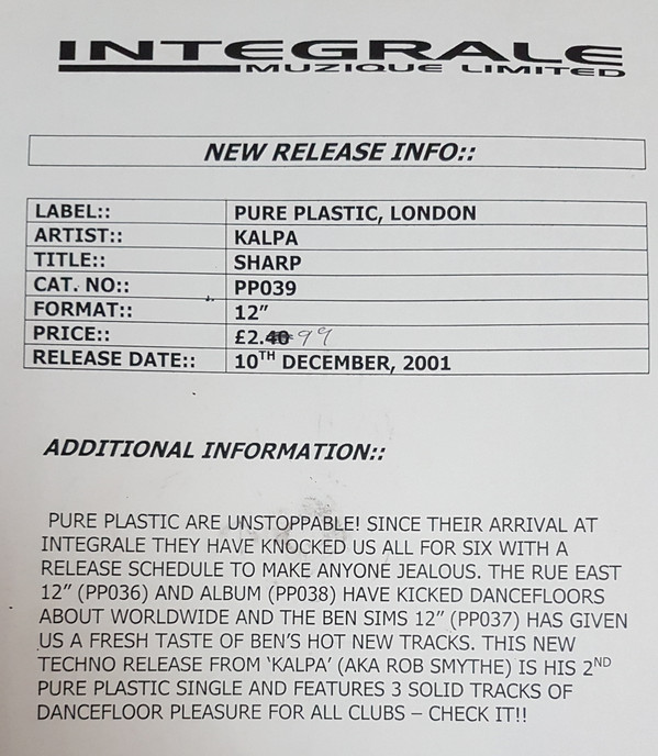 Kalpa - Sharp | Pure Plastic (PP039)