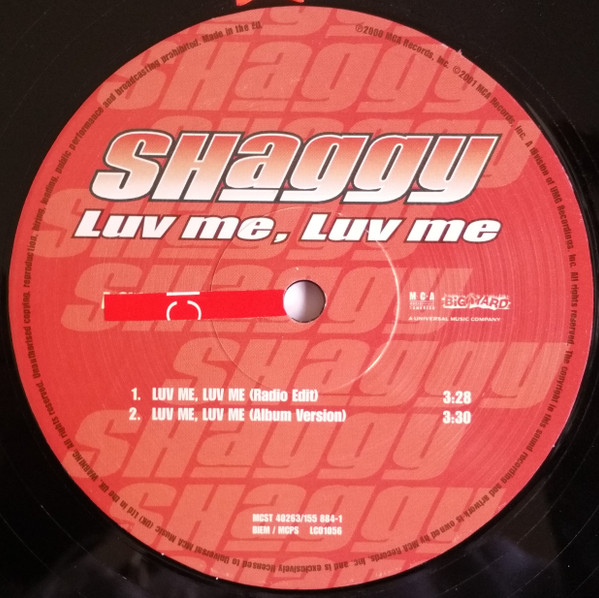 Shaggy - Luv Me, Luv Me | Big Yard Music Group Ltd. (MCST 40263) - 3