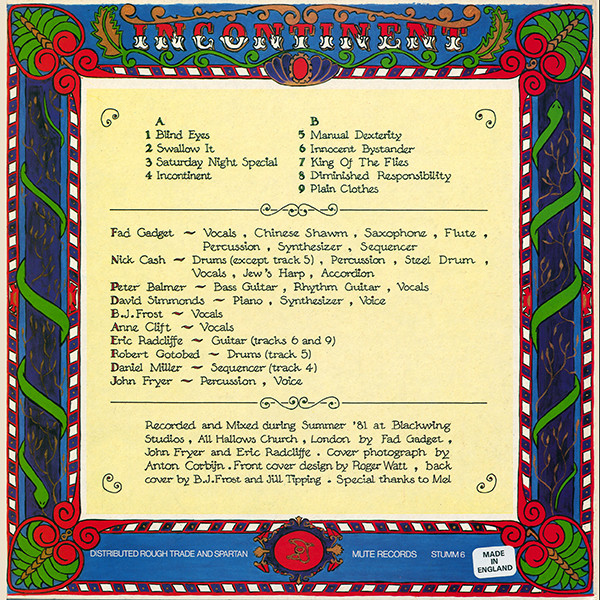 Fad Gadget - Incontinent | Mute (STUMM 6) - 3 Fad Gadget - Incontinent | Mute (STUMM 6) - 3