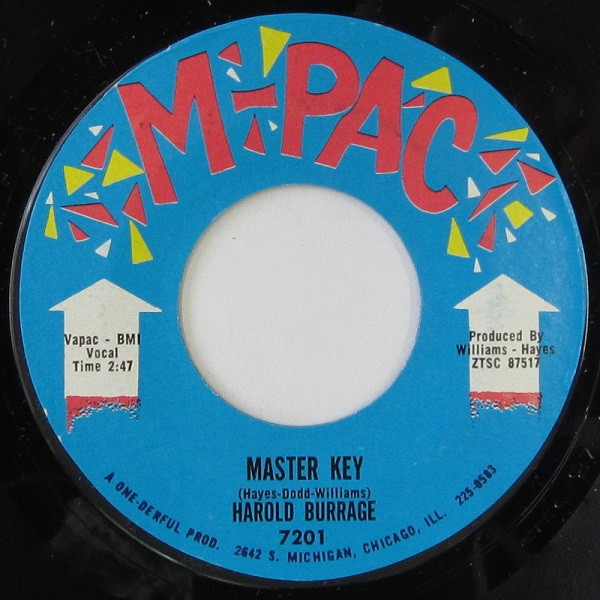 Harold Burrage - Master Key / Faith (And Understanding) | M-Pac! (7201)