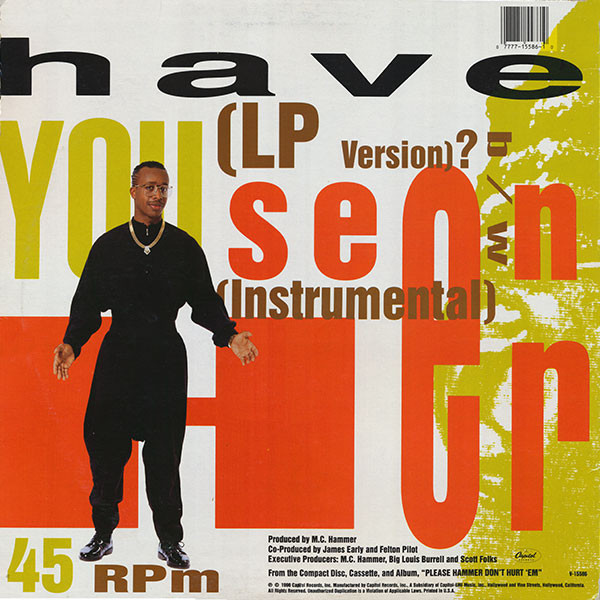 MC Hammer - Have You Seen Her | Capitol Records (V-15586) - 2