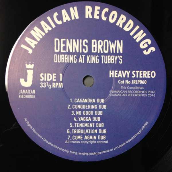 Dennis Brown - Dubbing At King Tubby's | Jamaican Recordings (JRLP060) - 3 Dennis Brown - Dubbing At King Tubby's | Jamaican Recordings (JRLP060) - 3