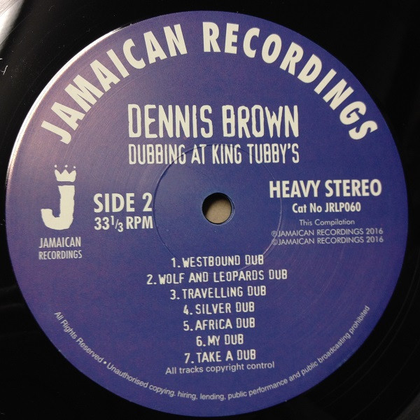Dennis Brown - Dubbing At King Tubby's | Jamaican Recordings (JRLP060) - 4 Dennis Brown - Dubbing At King Tubby's | Jamaican Recordings (JRLP060) - 4