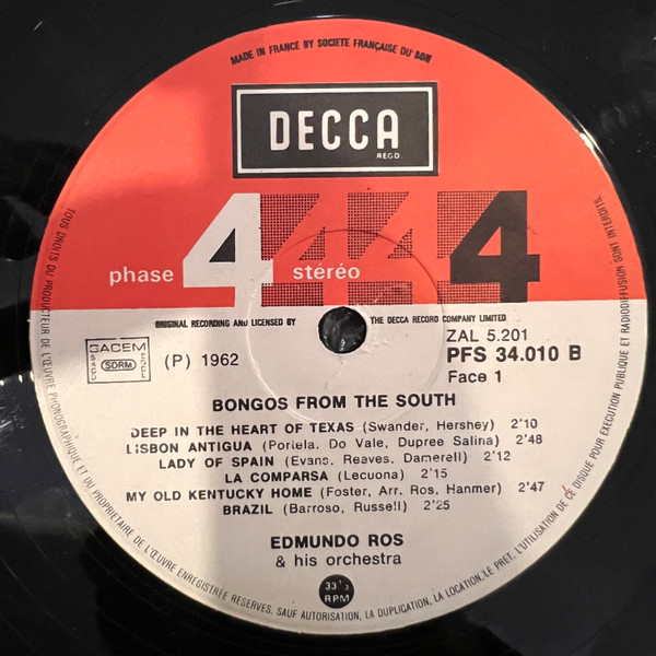 Edmundo Ros & His Orchestra - Bongos From The South | Decca (PFS 34010) - 3 Edmundo Ros & His Orchestra - Bongos From The South | Decca (PFS 34010) - 3