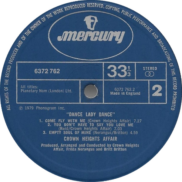 Crown Heights Affair - Dance Lady Dance | Mercury (6372 762) - 4