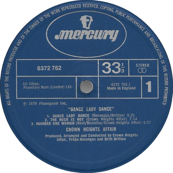 Crown Heights Affair - Dance Lady Dance | Mercury (6372 762) - 3
