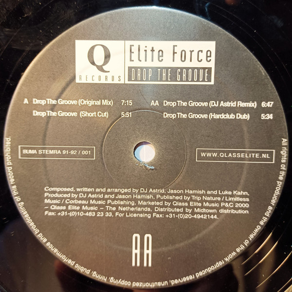 Elite Force - Drop The Groove | Qlass Elite Records (91-92 / 001) - 2