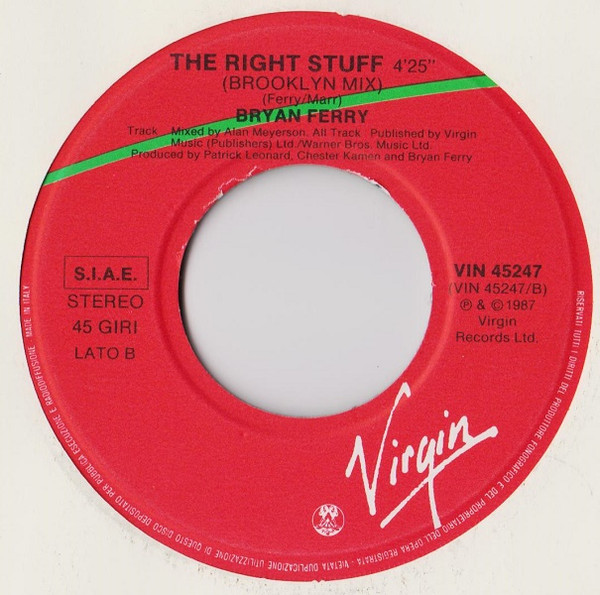 Bryan Ferry - The Right Stuff | Virgin (VIN 45247) - 4