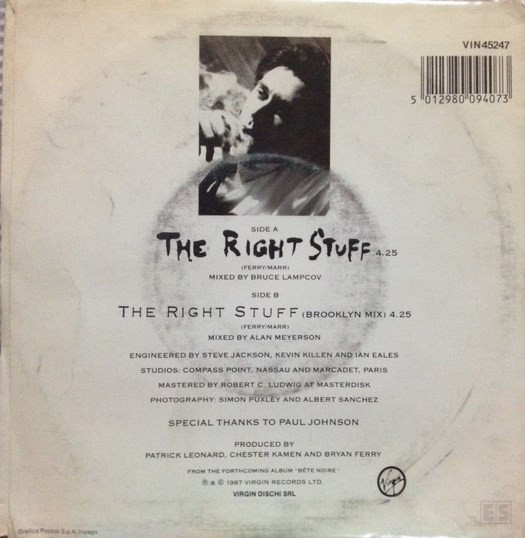 Bryan Ferry - The Right Stuff | Virgin (VIN 45247) - 2