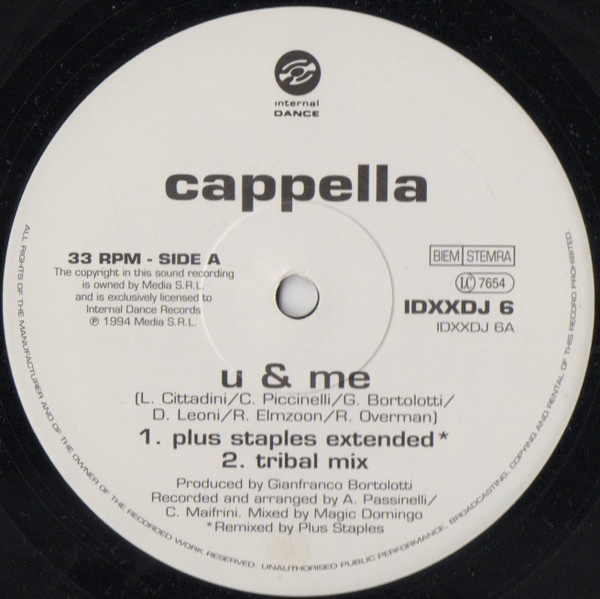 Cappella - U & Me | Internal Dance (IDXXDJ 6)