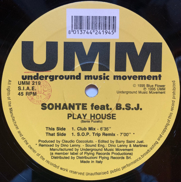 Sohante Feat. B.S.J. - Play House | UMM (UMM 219)