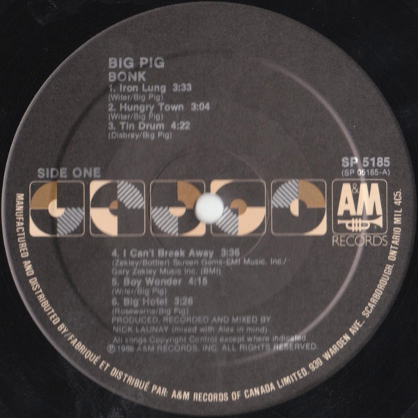 Big Pig - Bonk | A&M Records (SP 5185) - 3