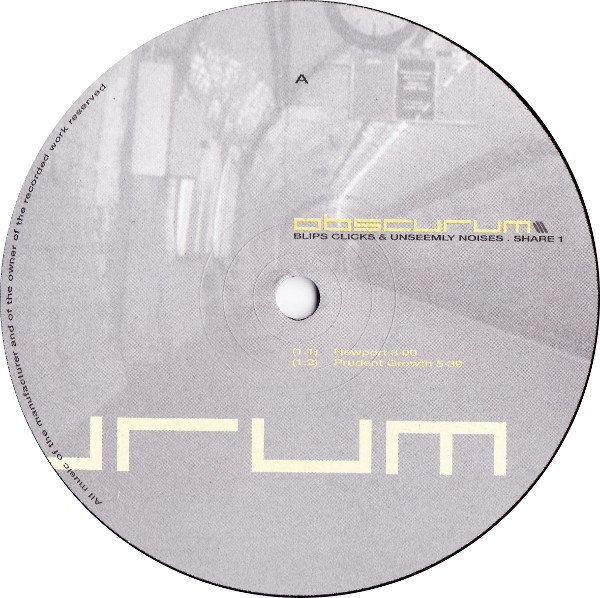 Obscurum - Blips Clicks & Unseemly Noises. Share 1 | Element Com (e-com 023 LP) - 3