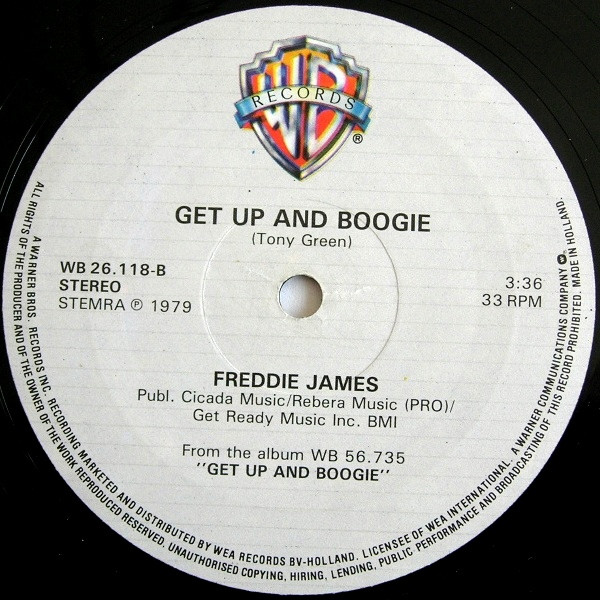 Freddie James - Get Up And Boogie (Long Version) | Warner Bros. Records (WB 26 118) - 4
