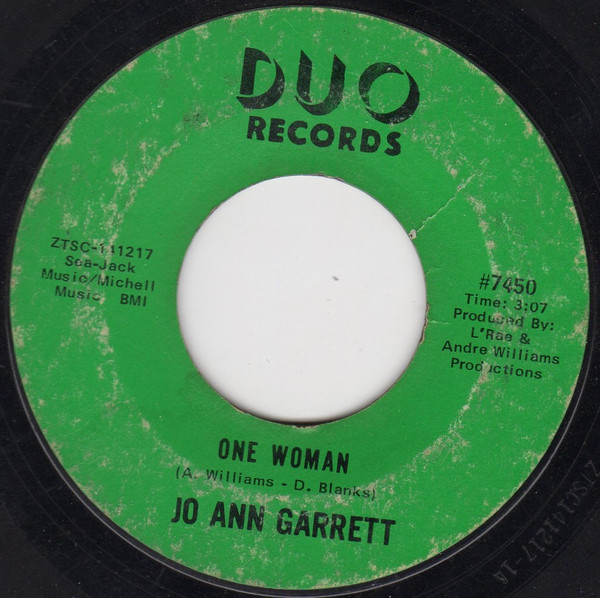 Jo Ann Garrett - One Woman / I'm A Now Girl (Do It Now) | Duo Records (#7450) - 3