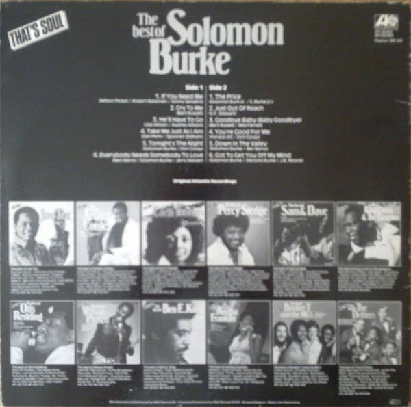 Solomon Burke - The Best Of Solomon Burke | Atlantic (ATL 50804) - 2
