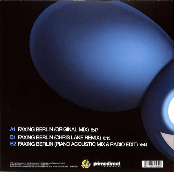 Deadmau5 - Faxing Berlin | Play Records (PLAY12027) - 2