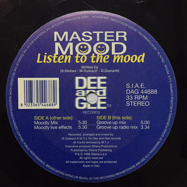 Master Mood - Listen To The Mood | Dee And Gee Records (DAG 44688)
