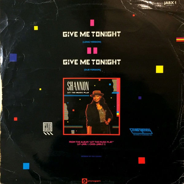 Shannon - Give Me Tonight | Club (JABX 1) - 2