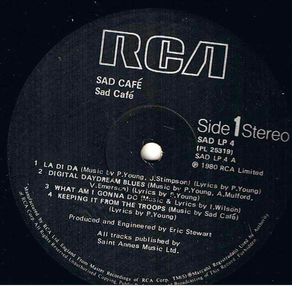 Sad Café - Sad Café | RCA (SAD LP 4) - 3