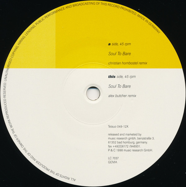 Joi Cardwell - Soul To Bare (The Techno Mixes) (Disk #1) | Tetsuo (tetsuo 049-12X) - 4