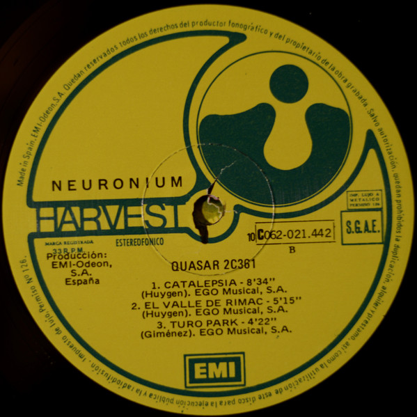 Neuronium - Quasar 2C361 | Harvest (10C 062 021 442) - 4