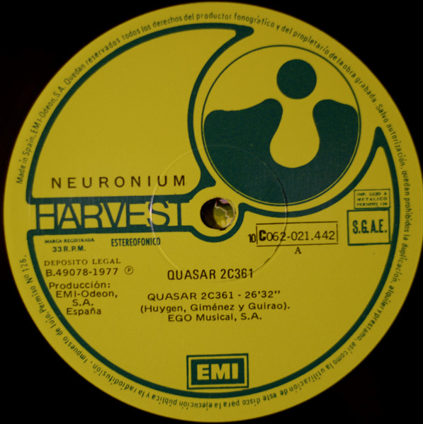 Neuronium - Quasar 2C361 | Harvest (10C 062 021 442) - 3