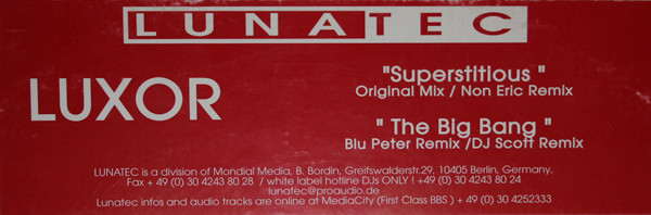 Luxor - Superstitious / The Big Bang | Lunatec (LUNA 015) - 3