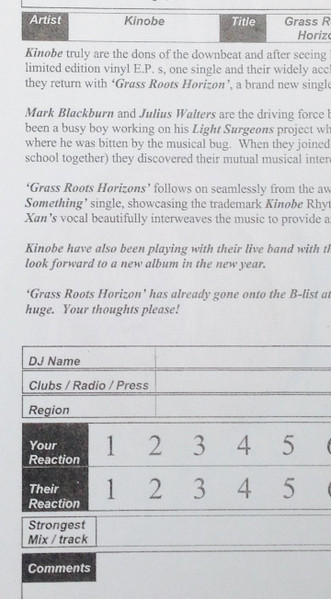 Kinobe - Grass Roots Horizon | Pepper Records (9230400P) - 3