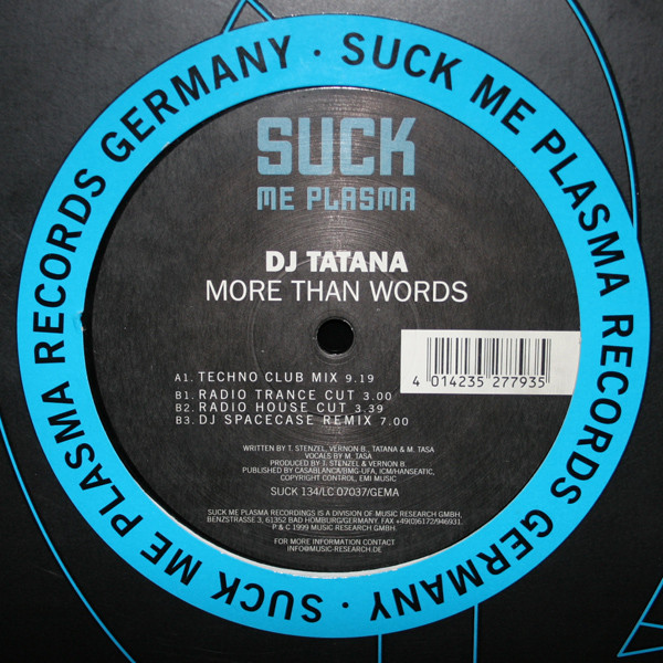 DJ Tatana - More Than Words | Suck Me Plasma (SUCK 134) - 2