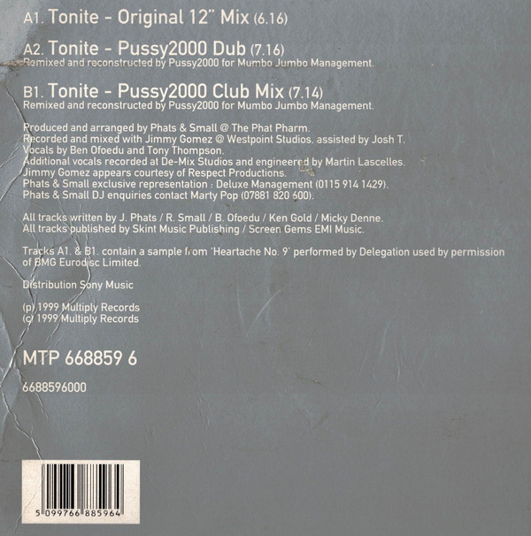 Phats & Small - Tonite | Multiply Records (MTP 668859 6) - 5