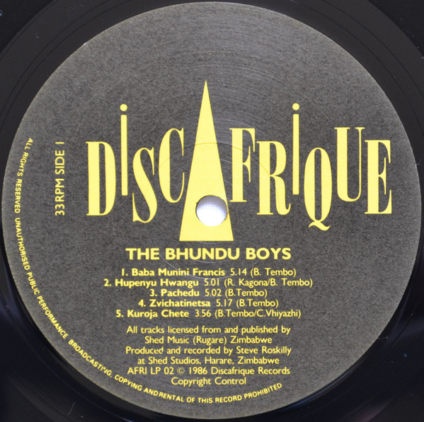 Bhundu Boys - Shabini | Discafrique (AFRI LP 02) - 3 Bhundu Boys - Shabini | Discafrique (AFRI LP 02) - 3