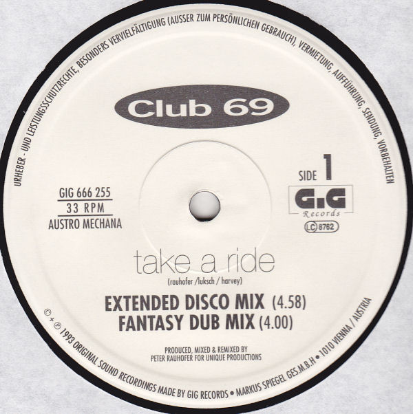 Club 69 - Take A Ride | GiG Records (GIG 666 255) - 2 Club 69 - Take A Ride | GiG Records (GIG 666 255) - 2